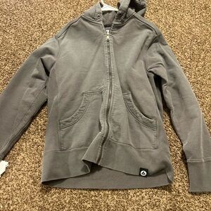 grey zip up jacket